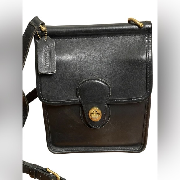 Genuine vintage COACH Murphy black leather‎ shoulder bag - Picture 1 of 16
